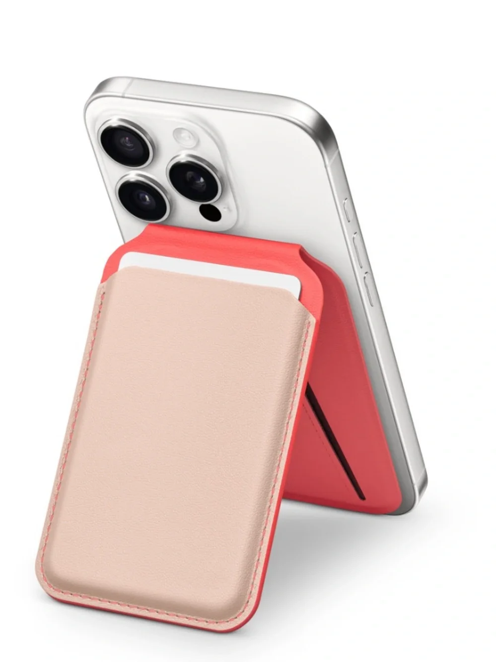 Anker Coral Orange Power Bank, Satechi Magnetic Wallet Stand, and Pop Socket